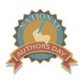 National Authors Day Sign and Badge