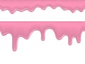 Seamless flowing pink liquid texture on white background