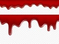Seamless pattern flowing blood or paint vector