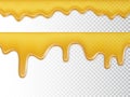 Seamless flowing honey texture on white background