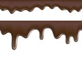 Seamless flowing chocolate texture on white background