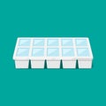 Ice cube tray cocktail icon isolated on background