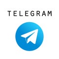 Telegram logo icon and name plate.