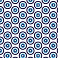 Blue shades circles pattern isolated on white background.Polka dots pattern style. Royalty Free Stock Photo