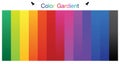 Complementary colors are opposite each other. Vector graphic illustration guide. Royalty Free Stock Photo