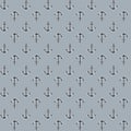 Seamless Black Anchors Pattern On Medium Grey Background In Vector File Royalty Free Stock Photo