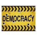 Grunge democracy sign Royalty Free Stock Photo