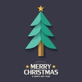 2020 Merry christmas flat icons vector illustration with christmas Tree icon elements