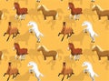 Various Horse Species Vector Seamless Background Wallpaper-01