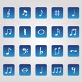 Vector Stock Simple Musical Scale Icons