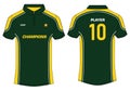 Sports t shirt Jersey for pakistan cricket Illustrator Vector template. Translation on jersey text `Pakistan` in urdu Royalty Free Stock Photo