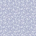 Seamless Pattern Tiny White Daisy Flower And Blue Color Background