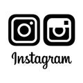 Black Instagram new logo icon.Isolated on white background. Royalty Free Stock Photo