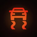 Traction control warning light