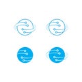 Abstract circle, globe symbol set, communication and technology icons. Royalty Free Stock Photo