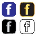 Facebook icon set.