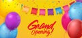 Grand opening ceremony with colorful balloon and confetti Royalty Free Stock Photo