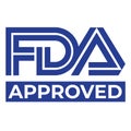 FDA approved in blue color