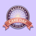 National Cake Day Sign and Badge