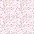 All Over Tiny Pink Flower With White Background, Seamless Pattern