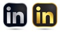 Luxury linkedin logo illustration Royalty Free Stock Photo