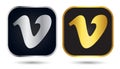 Vimeo icons design on isolated white background