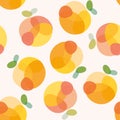 Oranges, seamless pattern of orange fruits collection, tangerine, decorative, wallpaper, illustration, vector