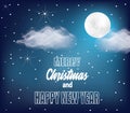 Merry Christmas and Happy New year card Royalty Free Stock Photo