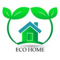 Eco house concept vector illustration on white background Royalty Free Stock Photo