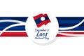 December 2, National Day of Laos vector illustration. Royalty Free Stock Photo