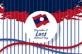 December 2, National Day of Laos vector illustration. Royalty Free Stock Photo