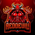 Red devil mascot. esport logo design Royalty Free Stock Photo