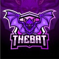 The bat mascot. esport logo design Royalty Free Stock Photo