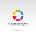 Abstract circle Color logo template logo design. Vector Illustration