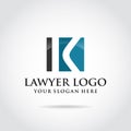 Lawyer template logo design. Abstract letter K concept Royalty Free Stock Photo
