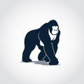 Gorilla clipart is running. Vector Illustrator