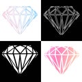 Print Geometrical diamond rock. Vector symbol  illustration. Royalty Free Stock Photo