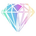 Geometrical diamond rock. Vector symbol illustration. Royalty Free Stock Photo