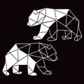 Print Vector abstract polygonal geometric bear animal