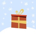 Print Vector cartoon icons of gift box. Decorative elements. Royalty Free Stock Photo