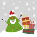 Hand drawn of Merry Christmas Collections. Vector Illustration.