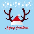 Christmas reindeer concept vector illustration, antlers