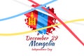 December 29, Independence Day of Mongolia vector illustration