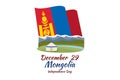 December 29, Independence Day of Mongolia vector illustration