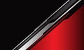 Abstract red triangle metallic silver grey circuit cyber line on dark with blank space design modern futuristic technology backgro Royalty Free Stock Photo