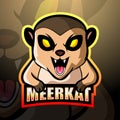 Meerkat mascot esport logo design