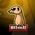 Meerkat mascot esport logo design