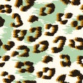 Seamless leopard cheetah animal skin pattern. Ornamet Design for women textile fabric printing. Suitable for trendy fashion use.