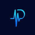 Memorable Initial P pulse logo