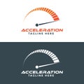 Logo vector design of abstract acceleration
